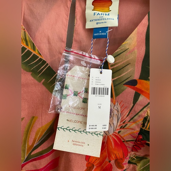 Anthropologie Farm Rio Yasmine Ruffled Blouse new with tag - Picture 3 of 8